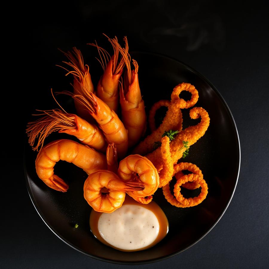 Golden Fried Prawns